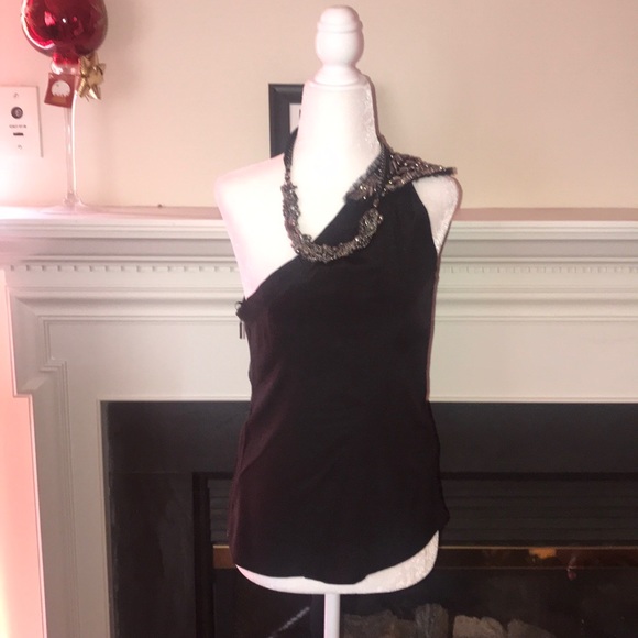 BeBe | Black One Shoulder Embellished Top - Picture 5 of 9